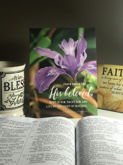 A pictures showing the bible and texts of confidence in God