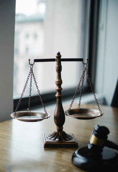 A scale depicting the law